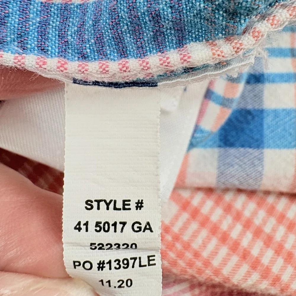 Lands' End Dress Girls 8 Pink Plaid Smocked Cottagecore Boho‎ Fairy Pockets